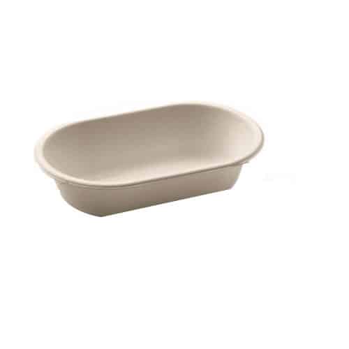 Vaschetta rettangolare in polpa di cellulosa compostabile da 460 ml