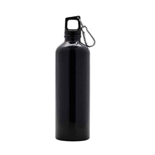 Borraccia nera in alluminio da 750 ml