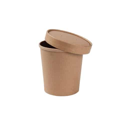 Ciotola in carta Kraft biodegradabile e compostabile per zuppa
