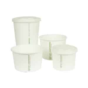 ciotole in cartoncino bianco compostabili per zuppe