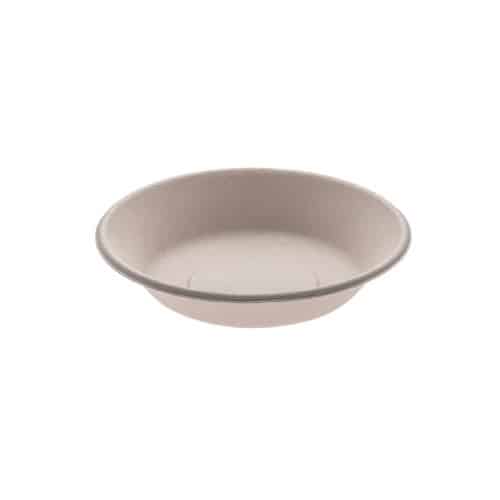 Piatti fondi biodegradabili e compostabili in cellulosa avana da 460 ml