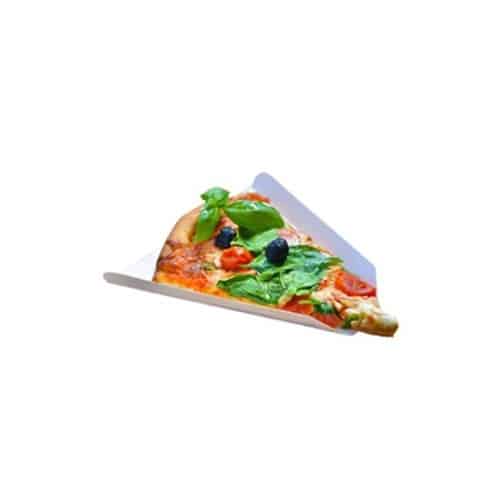 vassoio compostabile triangolare per pizza monoporzione usa e getta