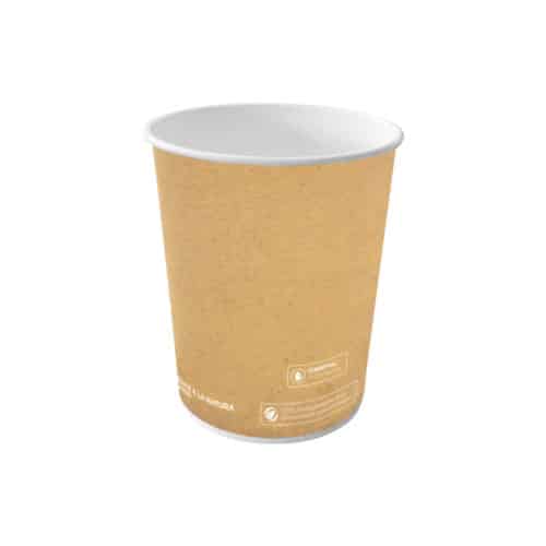 Bicchieri personalizzati in cartoncino avana per bevande calde 300 ml