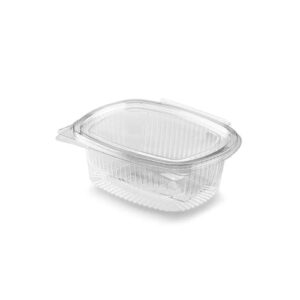 Vaschette personalizzate in Pla trasparenti con coperchio 355 ml compostabili