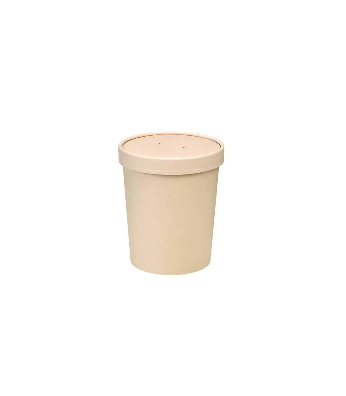 ciotole in carta kraft con coperchio compostabili