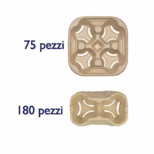 vassoietti porta bicchieri a due e quattro scomparti in cartoncino