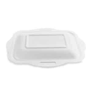 coperchio compostabile rettangolare in polpa di cellulosa per vaschette da 1800 ml