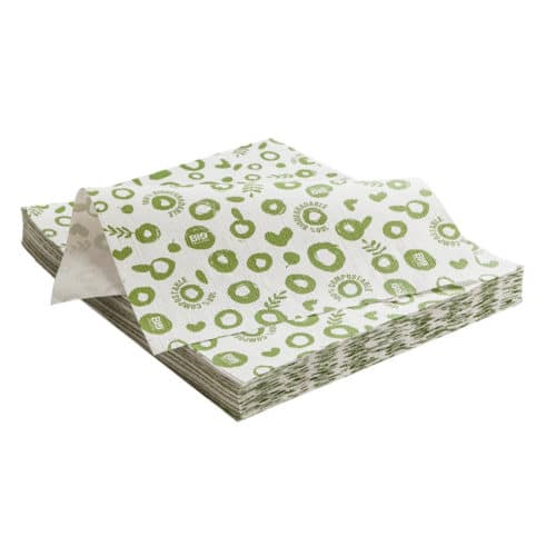 Tovaglietta in carta e PLA verde 33x40 cm verde 250 pz