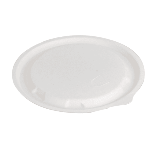 coperchio bianco compostabile in polpa di cellulosa 14 cm