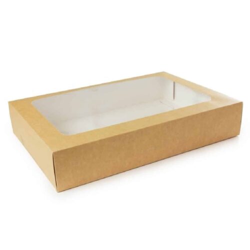 scatola grande con finestra biodegradabile in cartoncino 45x31x8,2 cm