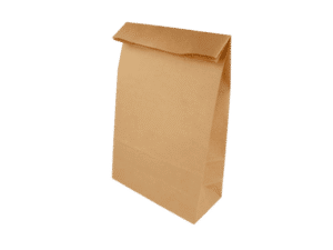 sacchetti in carta kraft biodegradabili e compostabili, di dimensioni 34+20x9 cm