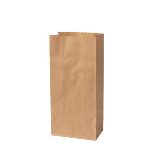 sacchetto senza manici in carta kraft avana compostabile 11x6x22,5 cm