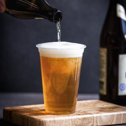 Bicchieri da birra personalizzati in PLA 415 ml tacca 300 ml 150 pz
