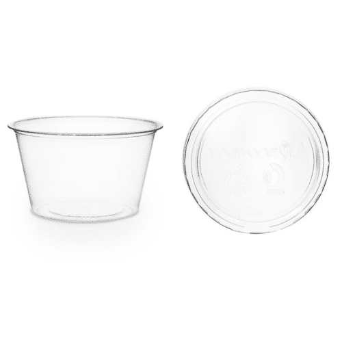 Gobelets à sauce avec couvercle 90 ml