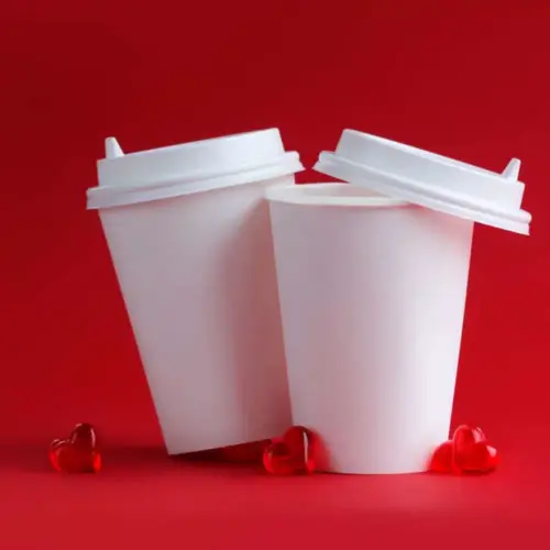 gobelets en carton jetable compostables