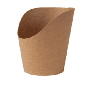 bicchiere porta patatine compostabile in cartoncino