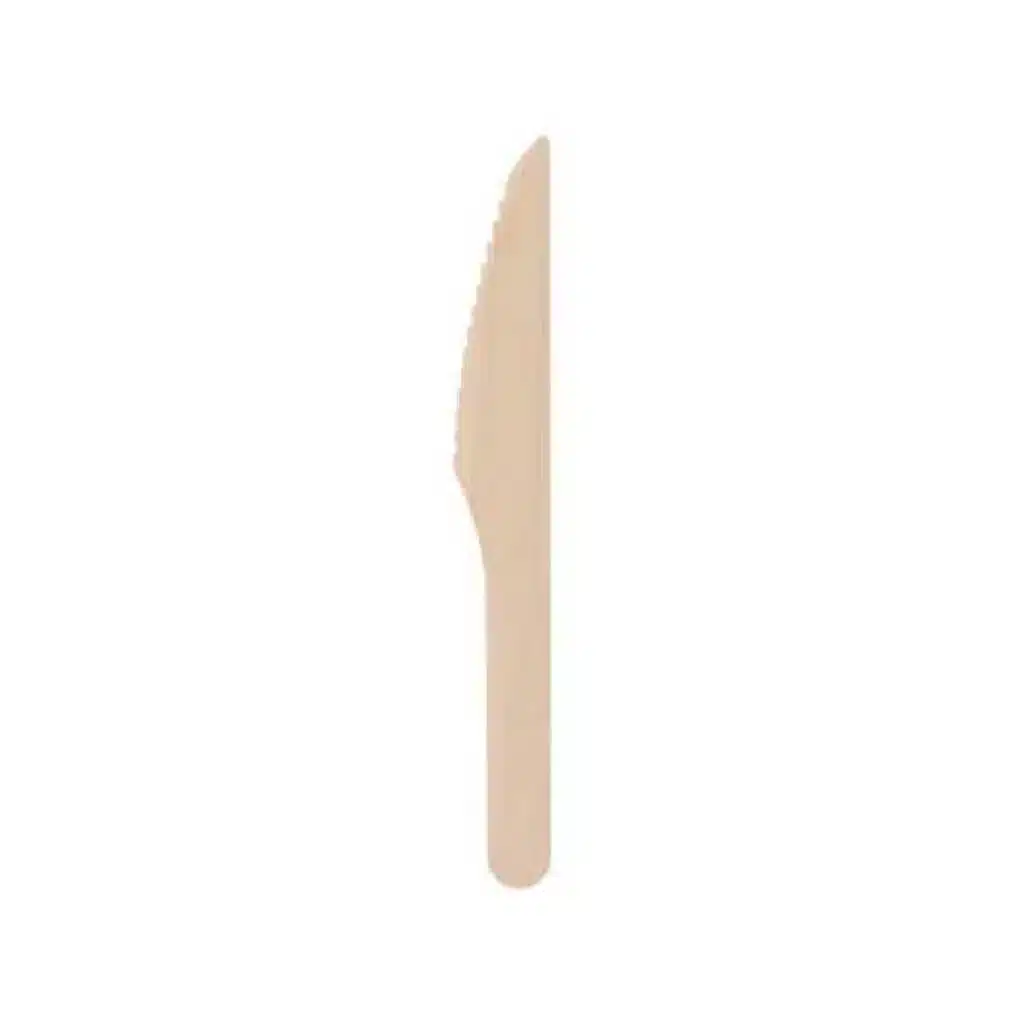 coltello di legno di betulla monouso compostabile