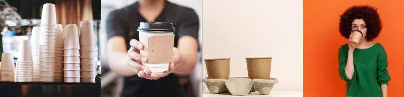 Gobelets en papier compostables pour boissons chaudes