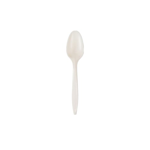 cucchiaino biodegradabile in materbi bianco