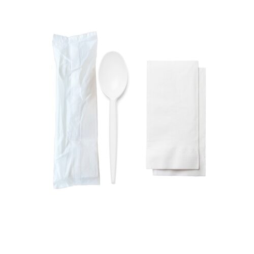 Cucchiaio imbustato in plastica compostabile