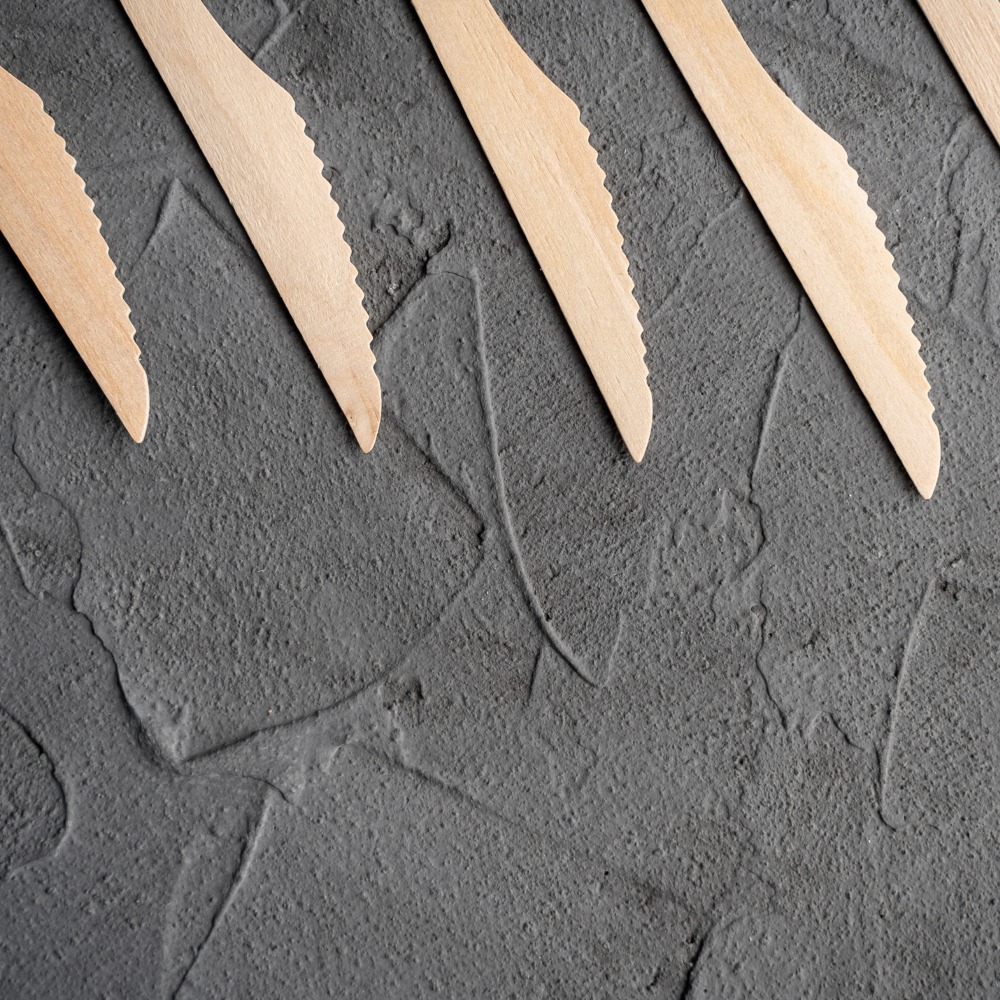 Coltelli in legno compostabili