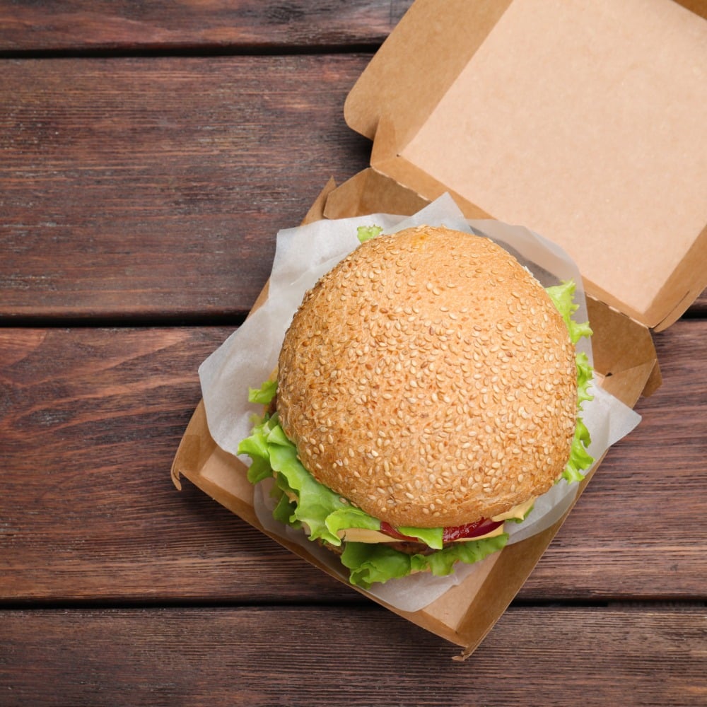 contenitori hamburger da asporto