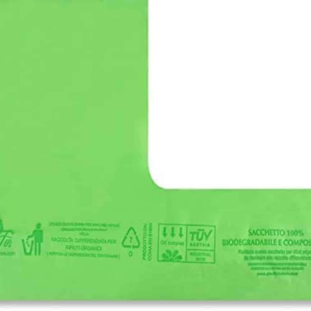 Shopper cm 23x43 biodegradabili verdi