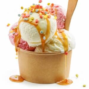 coppette di carta per gelato avana