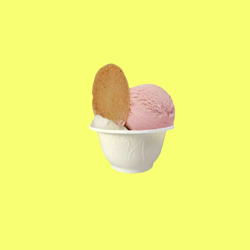 coppette per gelato bianche in pla