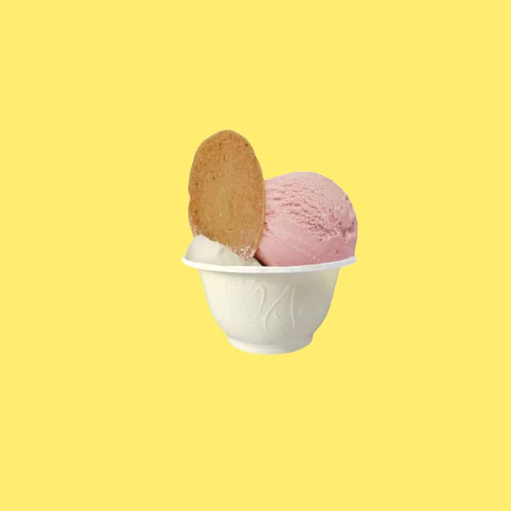 coppette per gelato bianche in pla