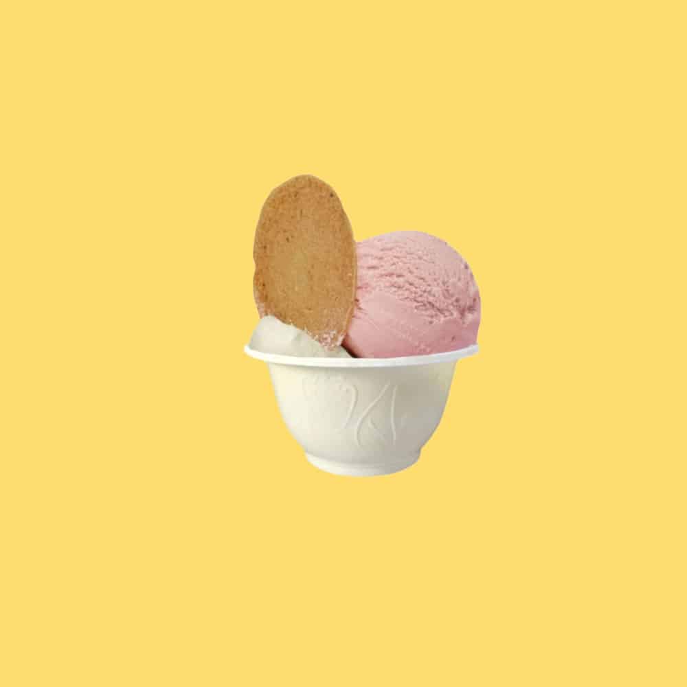 coppette per gelato bianche in pla
