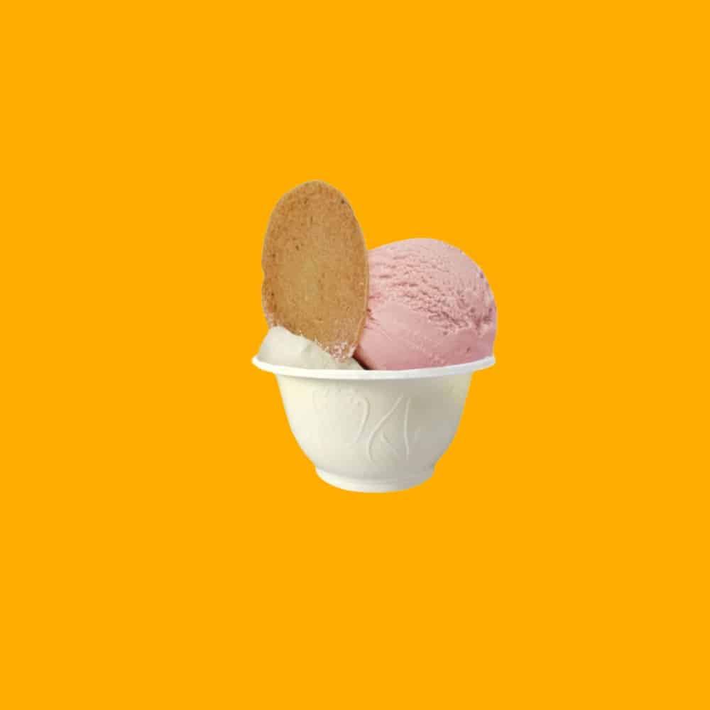 coppette per gelato bianche in pla 80ml