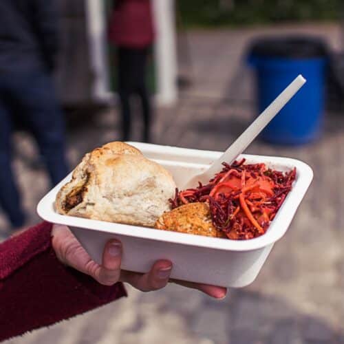 vaschette per alimenti rettangolari compostabili