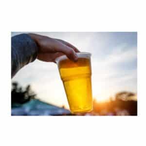 Bicchieri compostabili trasparenti per birra