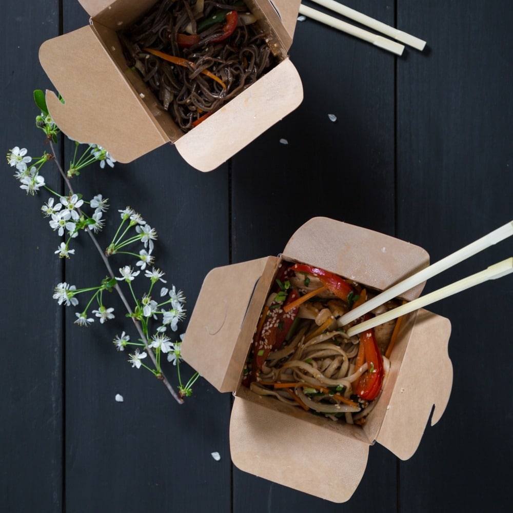 Noodle box compostabile in cartoncino