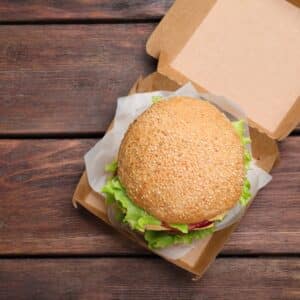 Porta burger in cartoncino compostabile