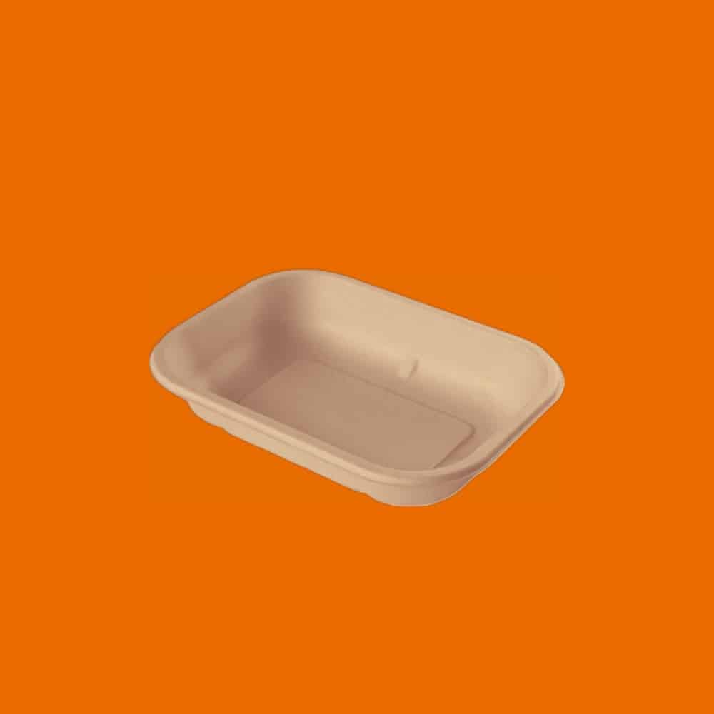 Vaschetta in polpa di cellulosa da 850 ml compostabile