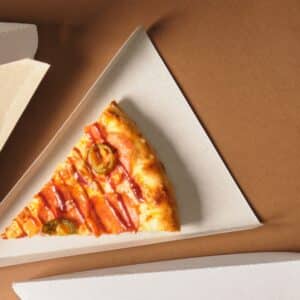 Vassoi per pizza a trancio biodegradabile