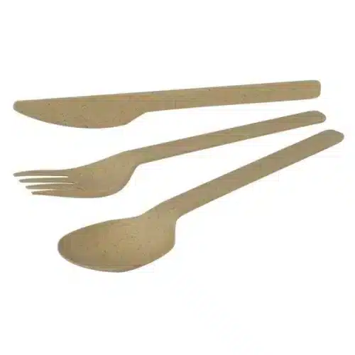 coltello riutilizzabile, forchetta e cucchiaio