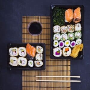 contenitori per sushi da asporto