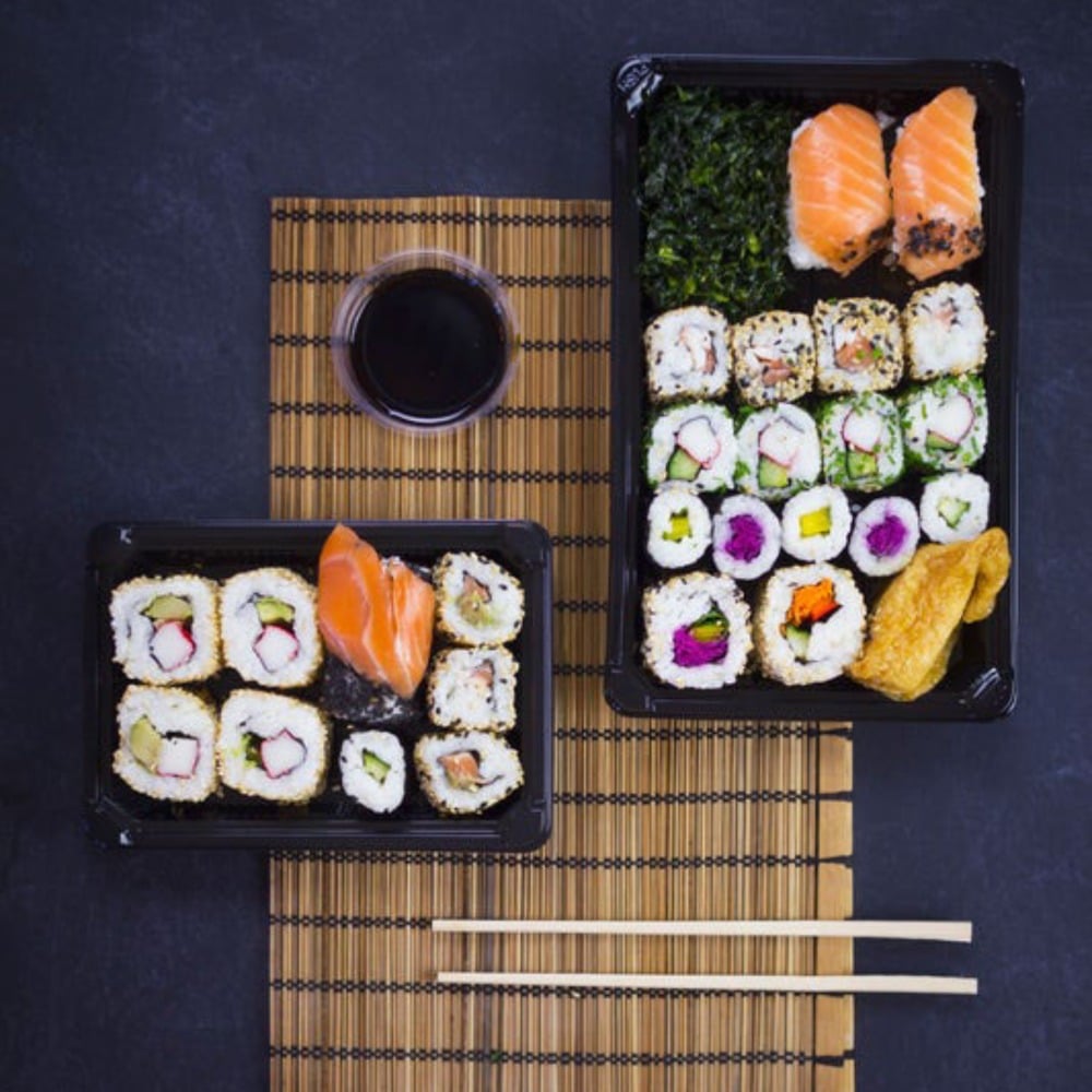 contenitori per sushi da asporto