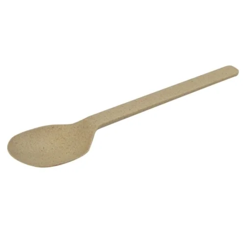 cucchiaio riutilizzabile in farina di legno