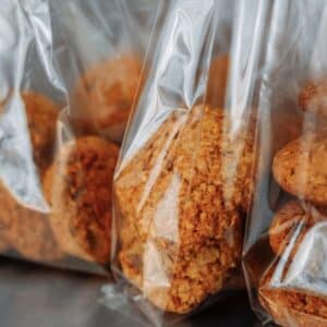 sacchetti trasparenti per biscotti ecologici