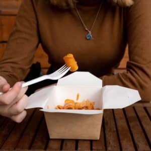 scatole per alimenti avana compostabili