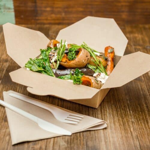 scatole per alimenti compostabili