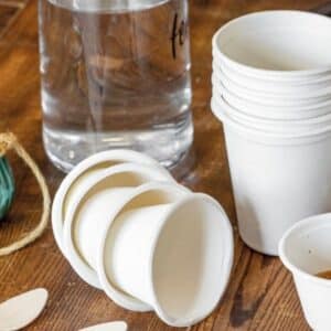 tazzina caffè biodegradabile in polpa di cellulosa