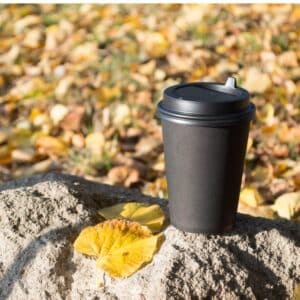tazzine caffè biodegradabili nere ecologiche