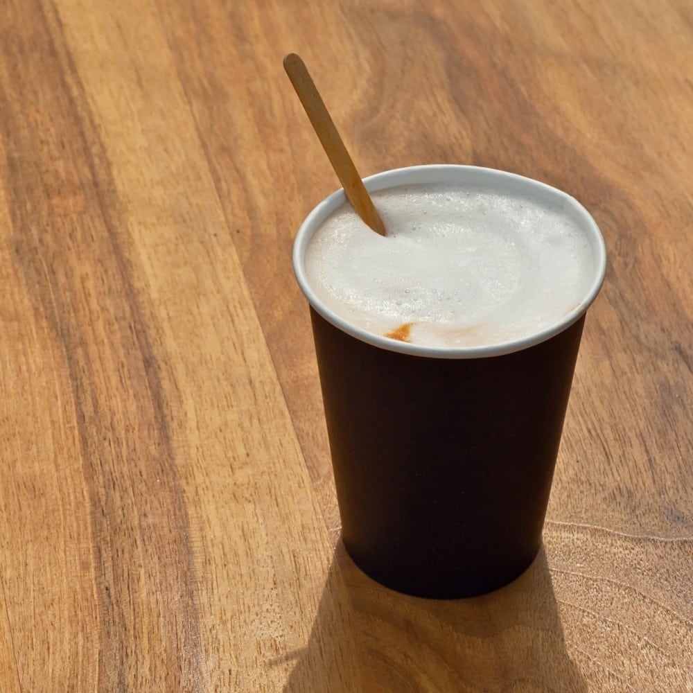tazzine caffè biodegradabili nere monouso