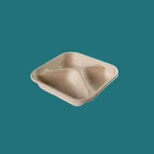 vaschette in polpa di cellulosa a 3 scomparti