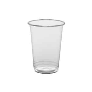 Bicchieri birra trasparenti personalizzati monouso compostabili da 405 ml tacca 300 ml